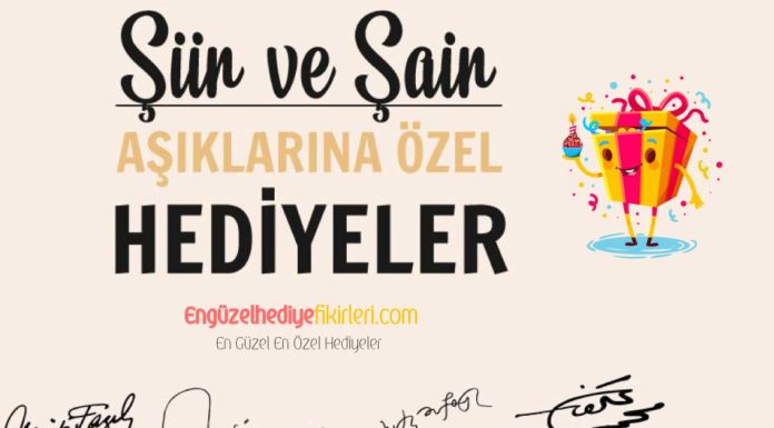 şiir aşıklarına özel hediyeler