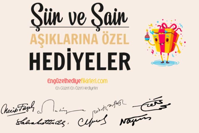 şiir aşıklarına özel hediyeler