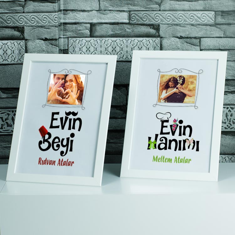 evin hanımı evin beyi çerçeve